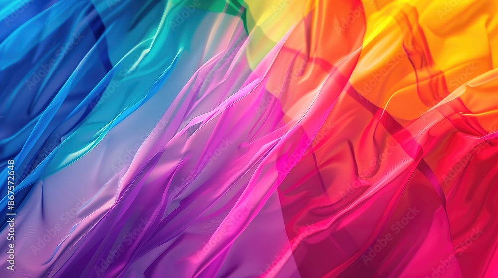 Poster vibrant abstract background with lgbt colors, blending seamlessly to create a dynamic and inclusive 