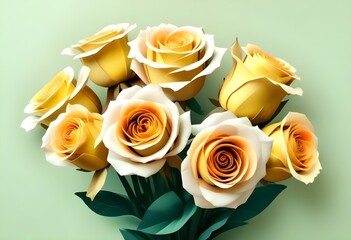 bouquet of yellow roses