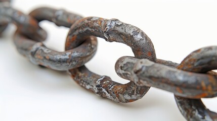 Fototapeta premium Close Up of Rusted Metal Chain Links