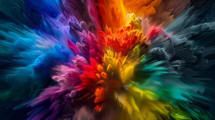 Vibrant Abstract Art with Colorful Blurred Forms