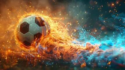 Soccer Ball on Fire.
