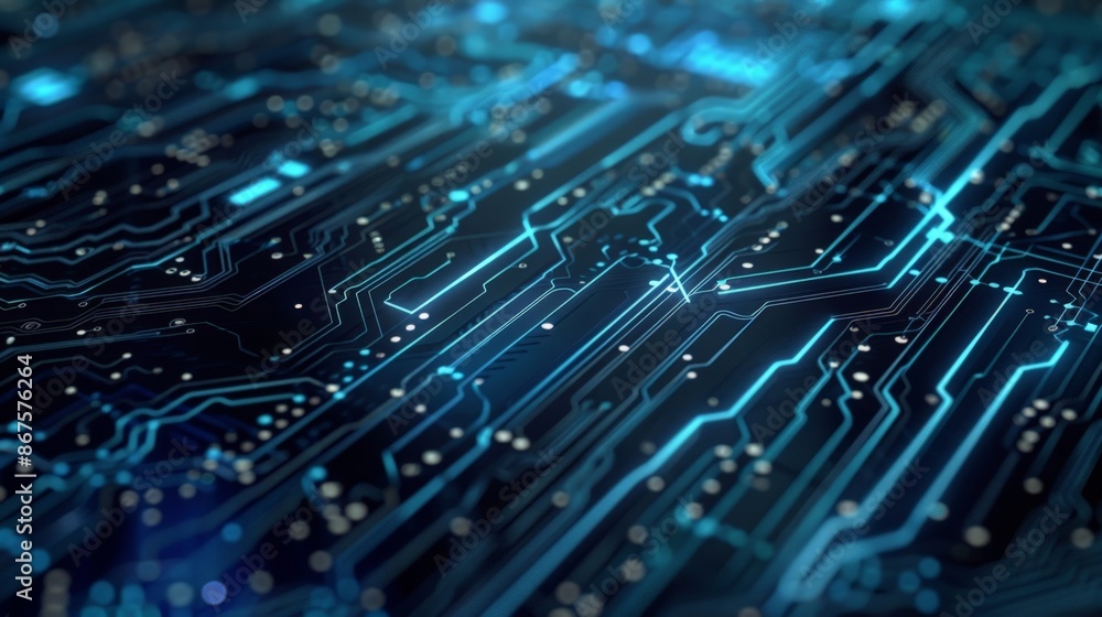 Poster digital circuitry and technology background
