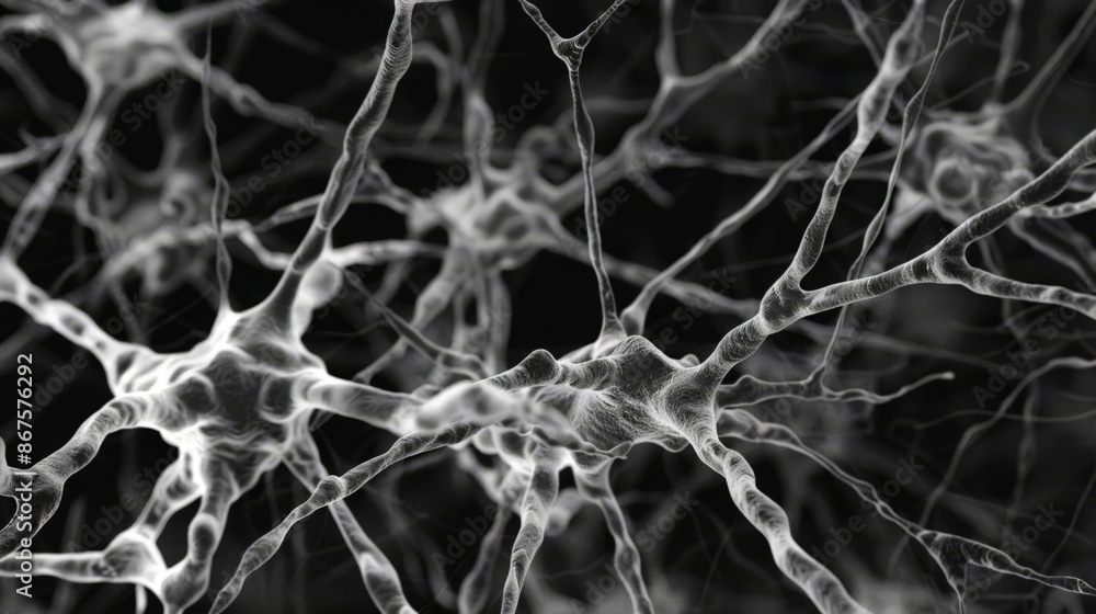 Aufkleber microscopic neuron network with dendrites