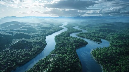 World Rivers Day background concept 