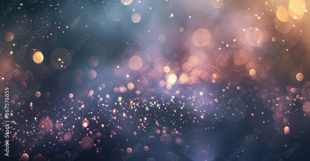 Poster blurred bokeh background with colorful spots