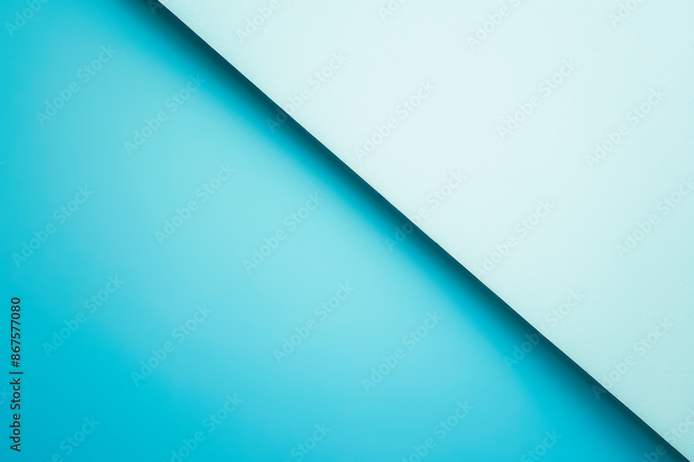 Poster diagonal split of blue tones, simple smooth texture, light concept of minimalism. generative ai