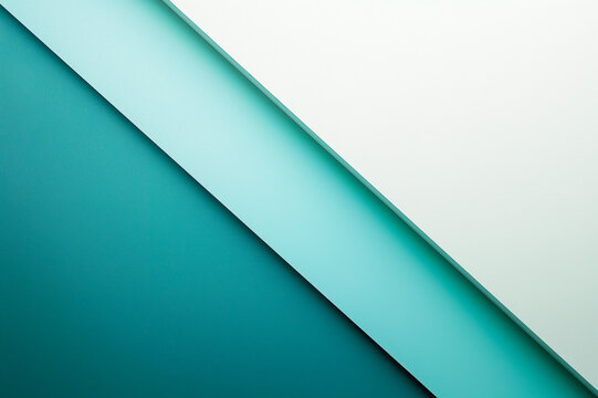 Abstract diagonal lines in shades of teal and white, artistic background, concept of minimalism. Generative AI