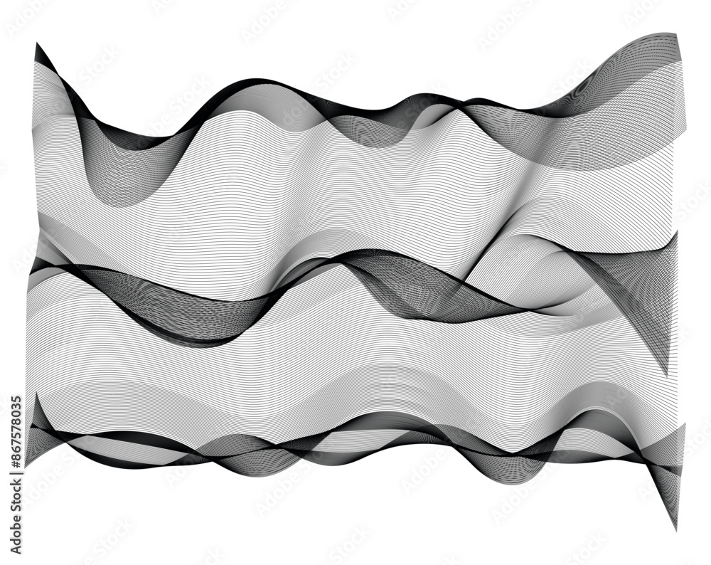 Poster abstraction colored lines intersection bends chaos texture
