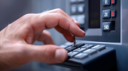 Security Keypad with Fingers Typing Code