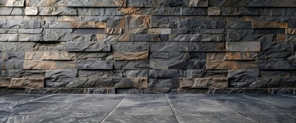 Fototapeta premium Discuss The Integration Of Stone Veneer Textured Wallpapers In Naturalistic Interiors, Wallpapers HD