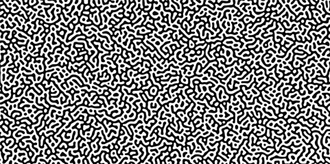 Generative algorithm psychedelic background. Reaction-diffusion or truing pattern formation. Gradient noise line abstract spread geometric background. Monochrome Turing reaction background.   