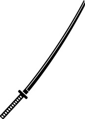 Katana sword icon in flat style. Vector.
