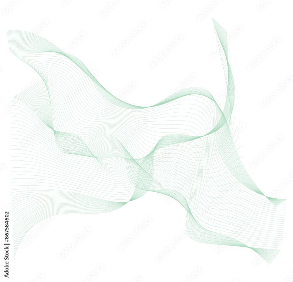 Poster abstraction colored lines intersection bends chaos texture