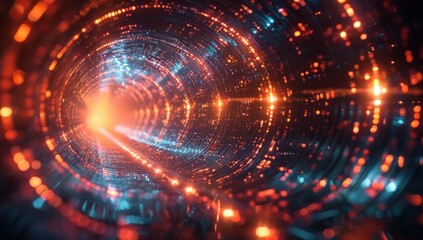 Fototapeta premium Abstract Tunnel of Light and Color