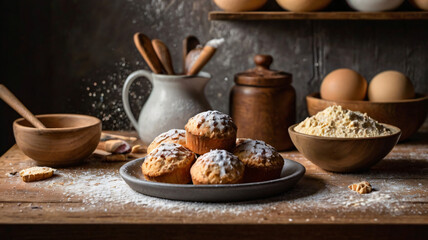 The process of making homemade cupcakes, pastry