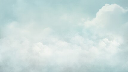 Obraz premium Showcasing a whimsical cloudscape against a soft blue sky, this image imparts a feeling of tranquility and openness, perfect for designs needing an airy, light-filled backdrop.