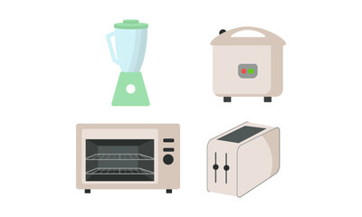 Set of kitchen equipment icon logo