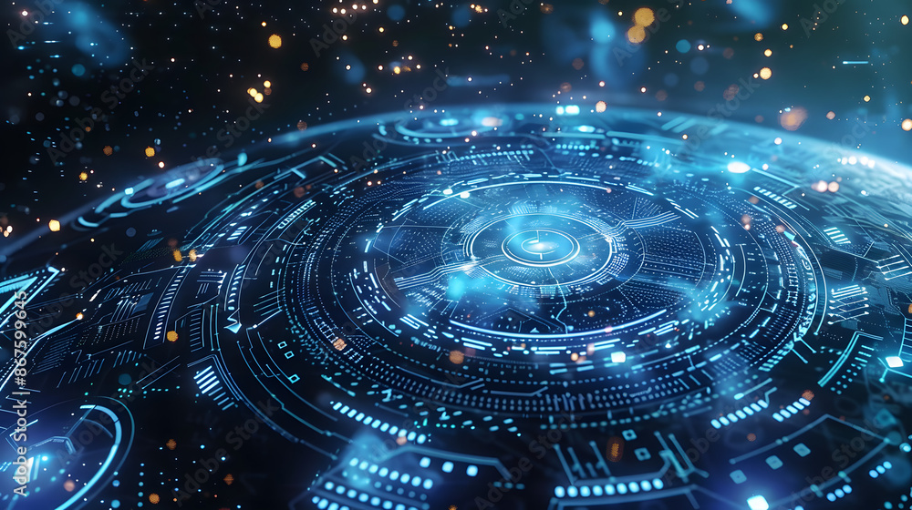 Poster a decentralized interplanetary economy enabled by a complex but secure system of digital payments.