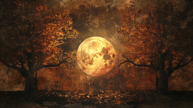 autumnal equinox background concept. copy space