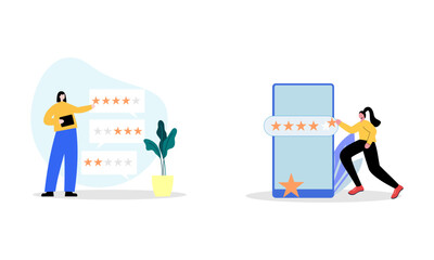 Feedback and review concept illustration vector