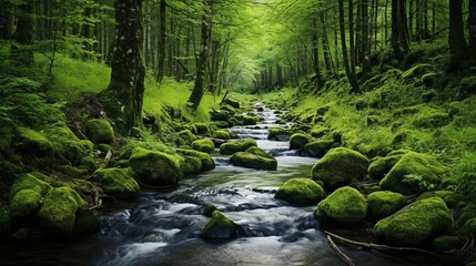 Obraz premium Mystical Forest Stream.