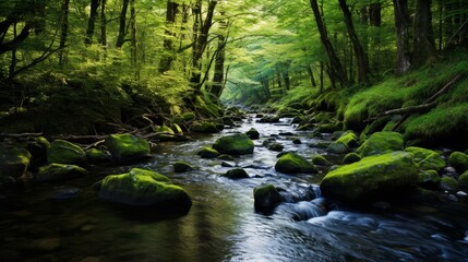 Obraz premium Mystical Forest Stream.