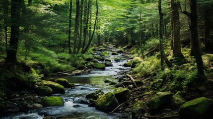 Obraz premium Mystical Forest Stream.