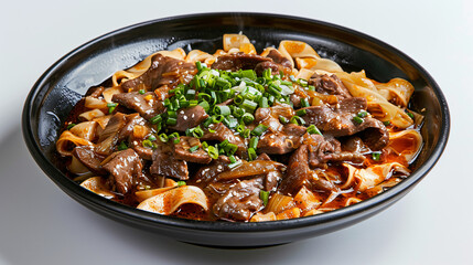 Fototapeta premium Lagman: a tasty and satisfying noodle soup with central asian roots, especially loved in uzbekistan