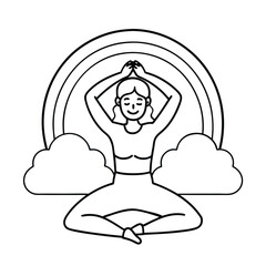 Yoga coloring pages for coloring book
