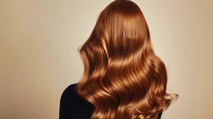 a woman with long shiny hair