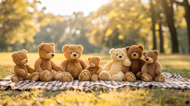 National Teddy Bear Picnic Day: Teddy Bears on a Picnic Blanket Representing Comfort and Playfulness