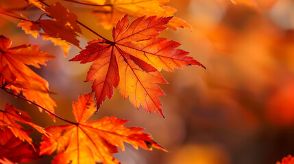 Autumn Equinox: Maple Leaves Turning Red Representing Change and Beauty