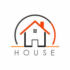       House logo vector art illustration.
