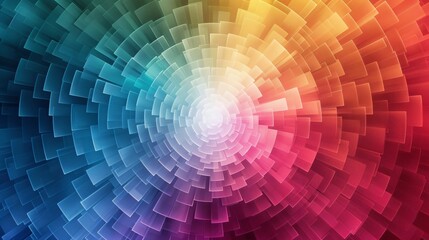Obraz premium Radiant Abstract Gradient Spectrum - Colorful Blending Radial Background
