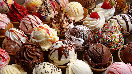 National Ice Cream Day: Ice Cream Cones and Sundaes Representing Sweet Treats and Joy