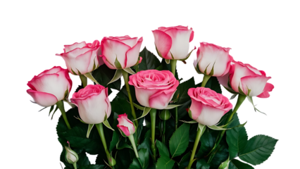 Bouquet of flowers rose mixed color orange green red pink white yellow white blue full hd png cut out image photo picture download