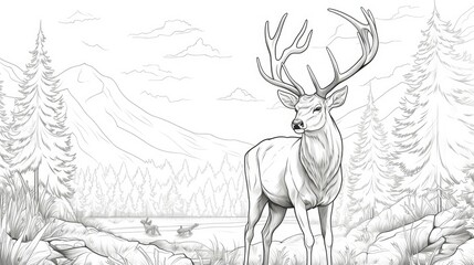 Fototapeta premium deer in the woods