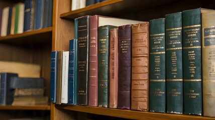 Fototapeta premium books in library