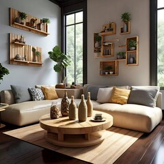 DIY modern  living room