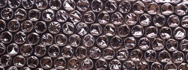Bubble wrap protective packaging panorama picture