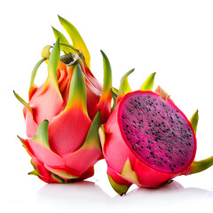 dragon fruit isolated on white