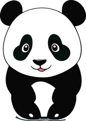 cute minimalist cartoon panda 
