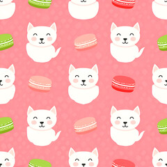 seamless pattern with kid's cats	
