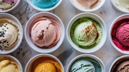 Iconic image of ice cream boasting sweet and delectable hues