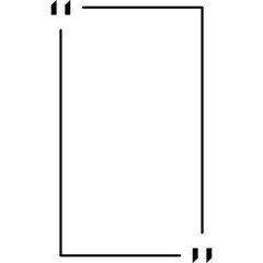 Quote Frame Blank Template. Quote Box Icon. Talk Remark Quotation Frame. Vector Illustration	