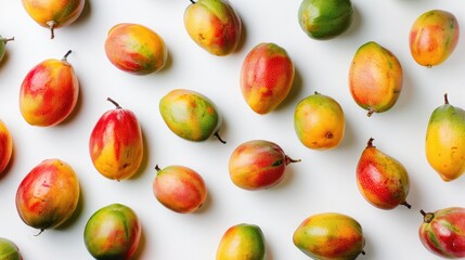 Mango fruit set against a white backdrop
