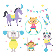 cartoon circus set