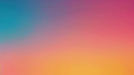 A smooth gradient background transitioning from cyan to magenta to orange, with a grainy, blurred effect and fine noise for a dreamy and modern banner.