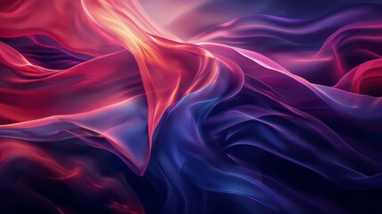 Obraz premium Abstract Red And Blue Fabric Drapery In Motion