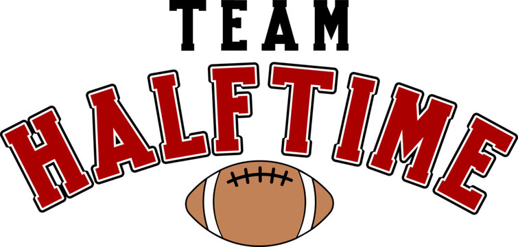 Team Halftime American Football Graphic Illustration - Sports Design